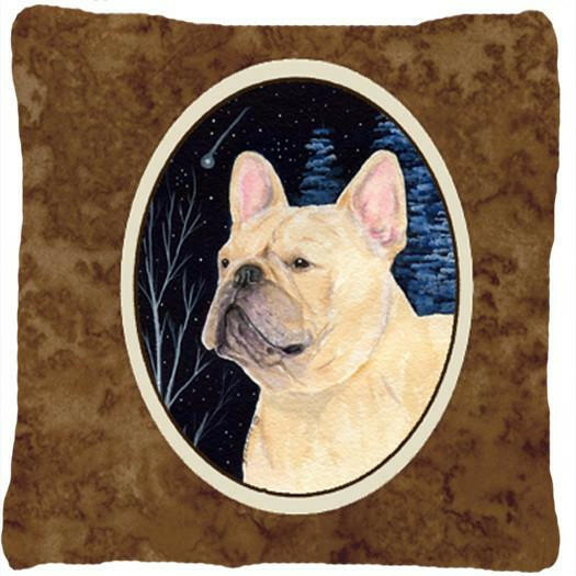 Starry Night French Bulldog Decorative   Canvas Fabric Pillow by Caroline&#39;s Treasures