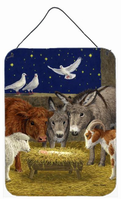 Nativity Scene with just animals Wall or Door Hanging Prints ASA2143DS1216 by Caroline&#39;s Treasures