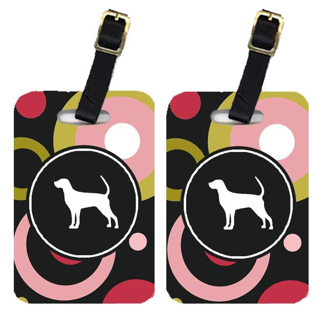 Pair of 2 Coonhound Luggage Tags by Caroline&#39;s Treasures