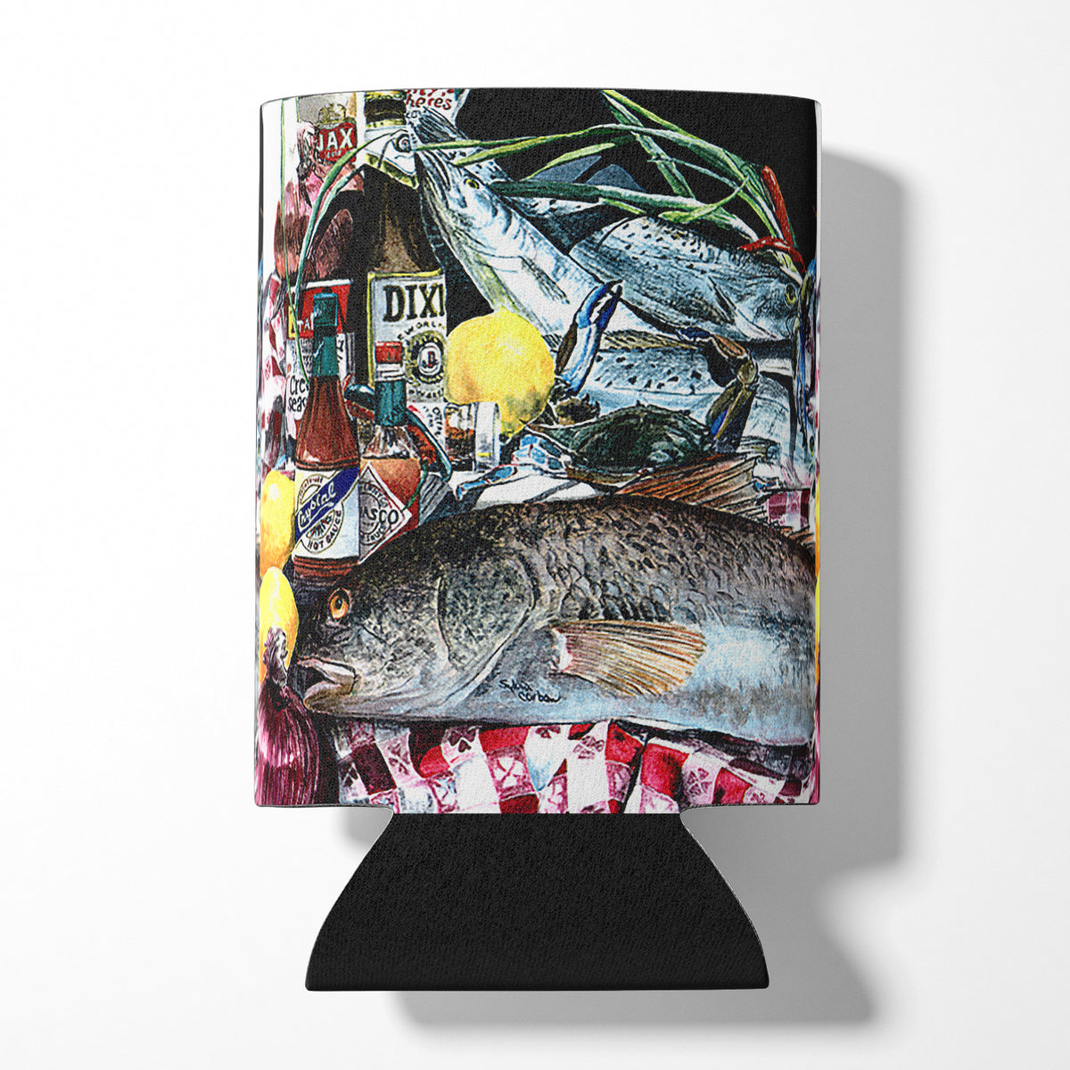 Fish and Beers from New Orleans Can or Bottle Beverage Insulator Hugger