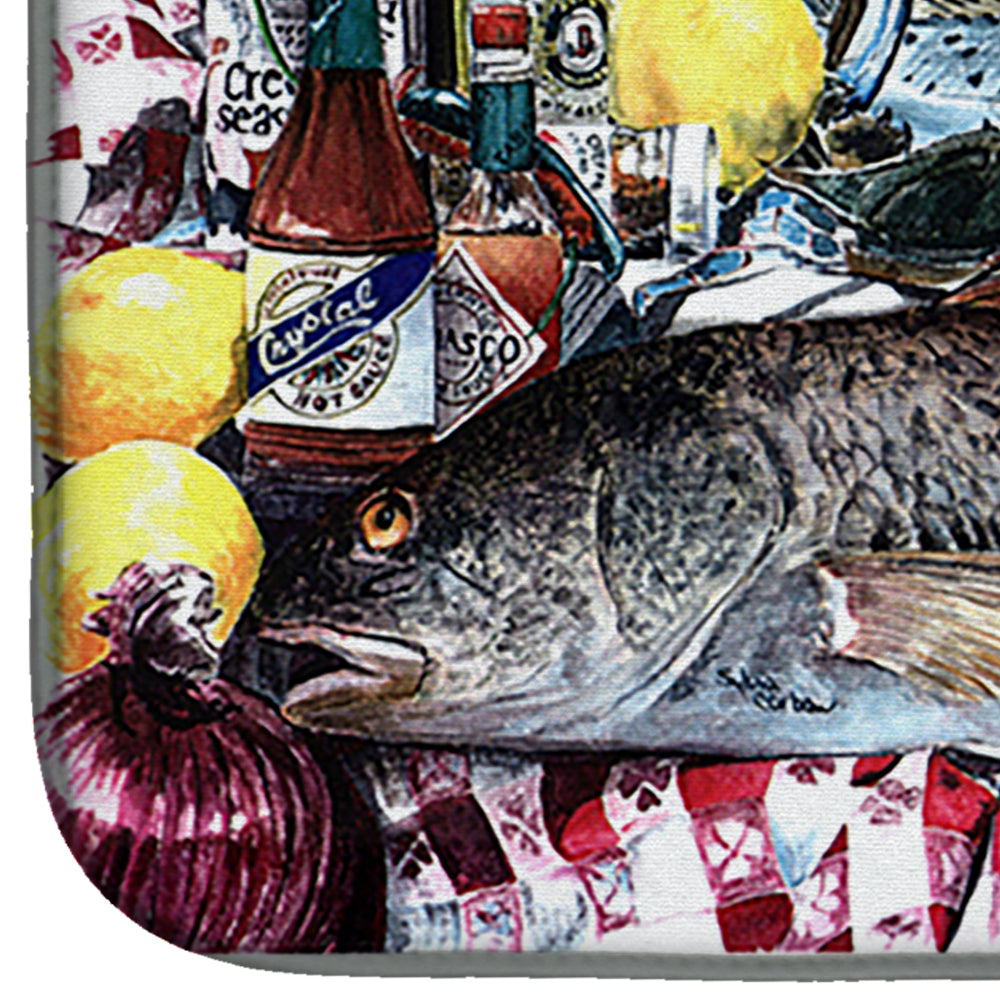 Fish and Beers from New Orleans Dish Drying Mat 1001DDM  the-store.com.