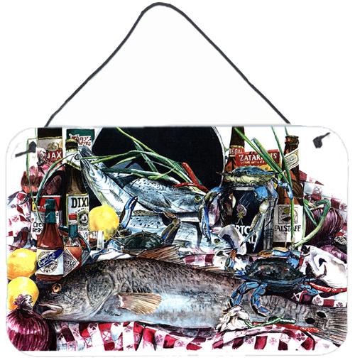 Fish and Beers from New Orleans Indoor Wall or Door Hanging Prints by Caroline&#39;s Treasures