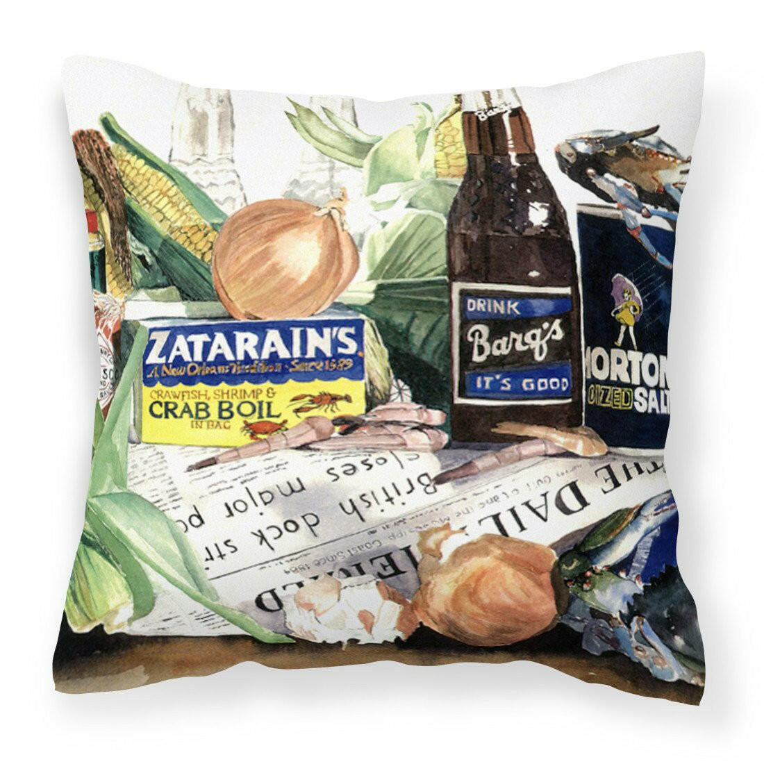 Barq's, Crabs, and spices Decorative   Canvas Fabric Pillow - the-store.com