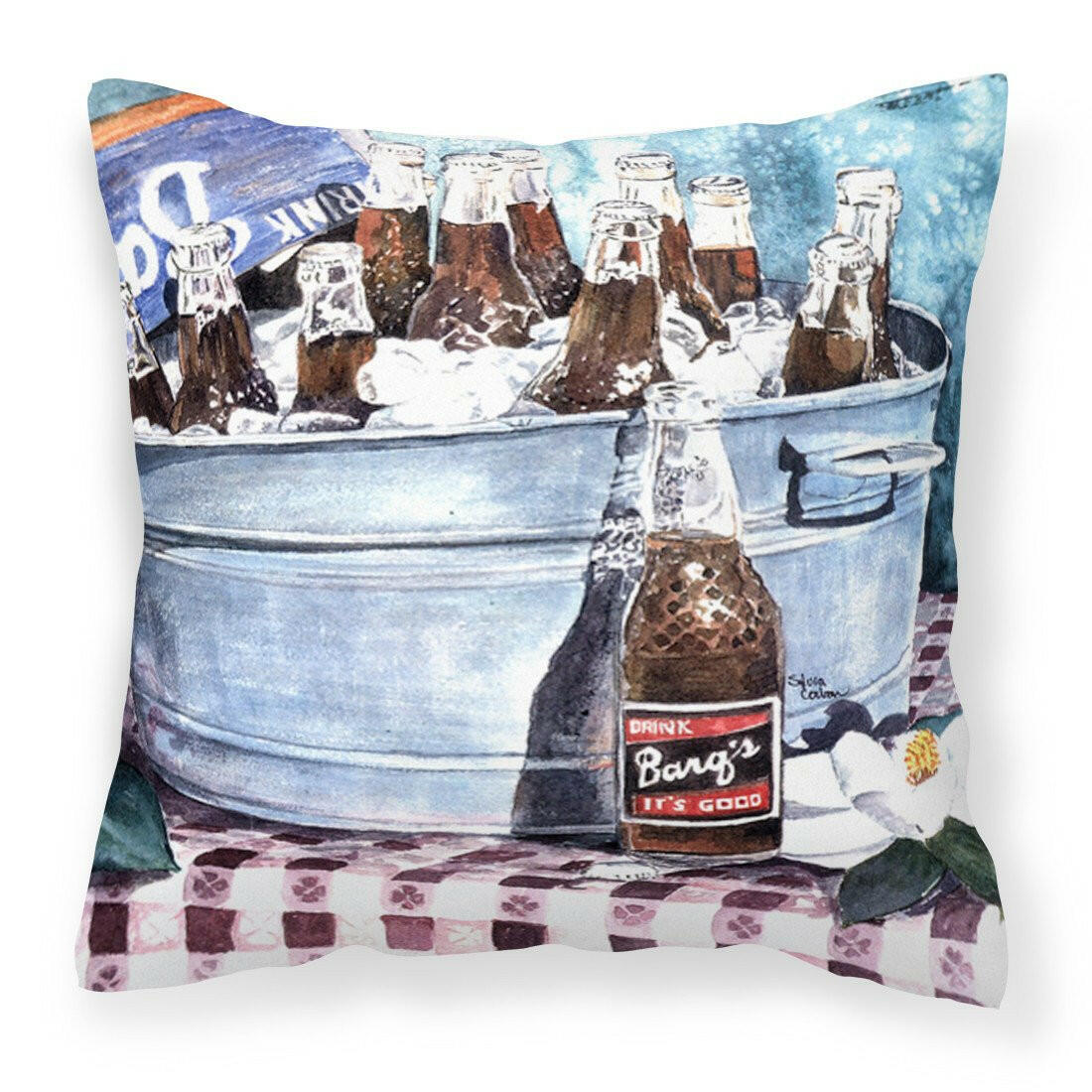 Barq's and old washtub Decorative   Canvas Fabric Pillow - the-store.com