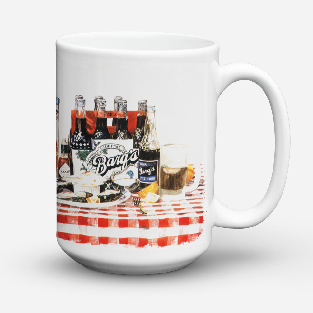 Barq's oysters Dishwasher Safe Microwavable Ceramic Coffee Mug 15 ounce 1004CM15  the-store.com.