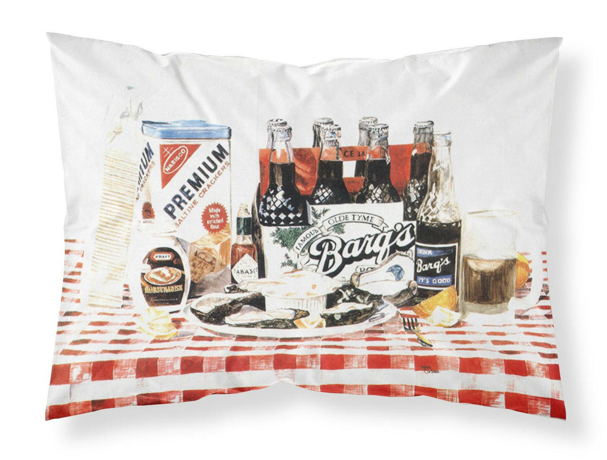 Barq&#39;s oysters Moisture wicking Fabric standard pillowcase by Caroline&#39;s Treasures