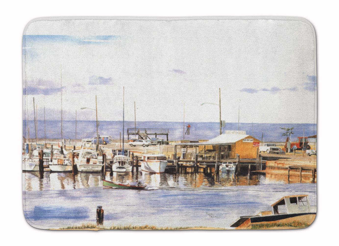 Caroline's Treasures Pass Bait Shop Machine Washable Memory Foam Mat 1006RUG