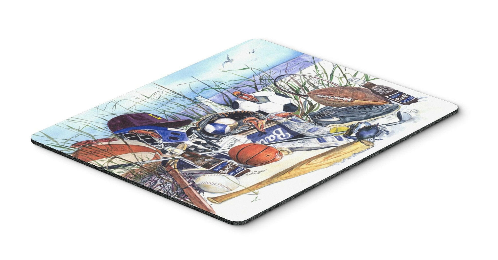 Sports on the Beach Mouse pad, hot pad, or trivet by Caroline's Treasures