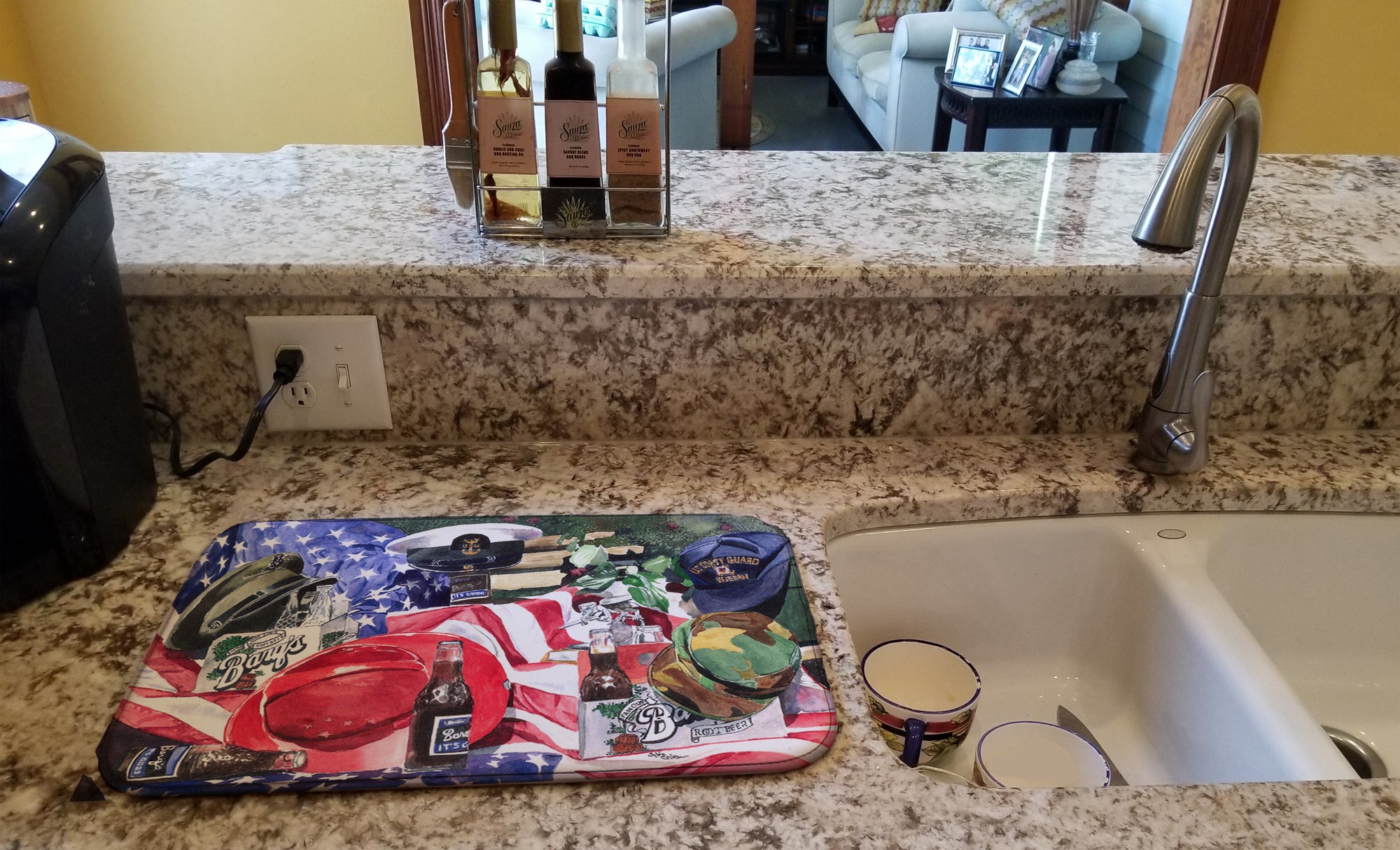 Barq's and Armed Forces Dish Drying Mat 1012DDM
