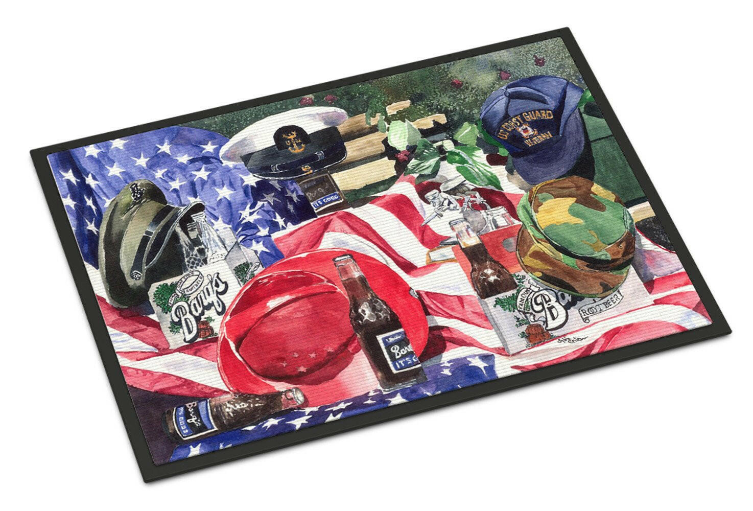 Barq's and Armed Forces Indoor or Outdoor Mat 24x36 Doormat - the-store.com