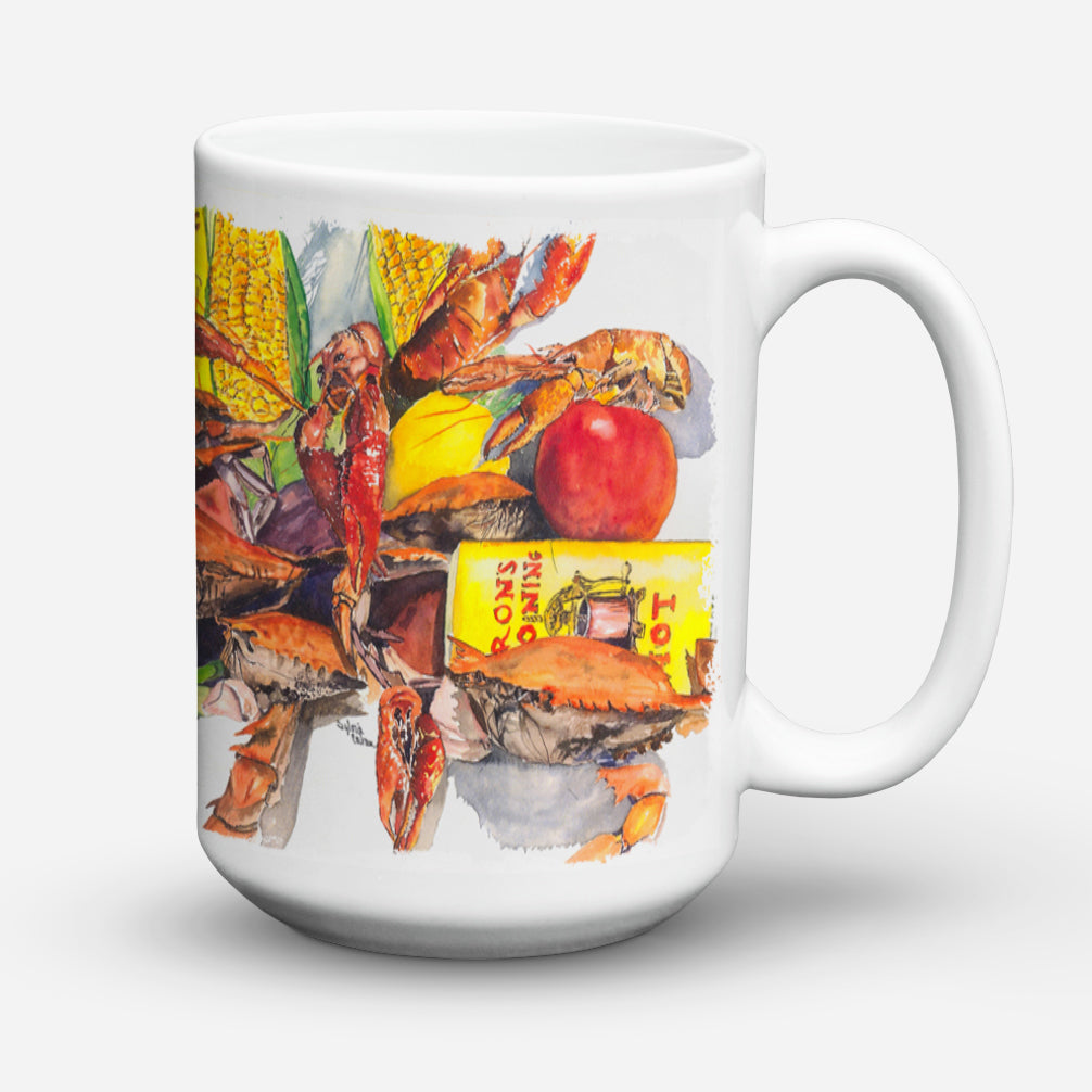 Veron's and Crabs Dishwasher Safe Microwavable Ceramic Coffee Mug 15 ounce 1016CM15  the-store.com.