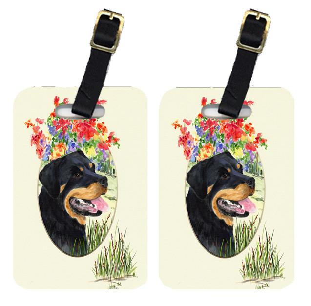 Pair of 2 Rottweiler Luggage Tags by Caroline&#39;s Treasures