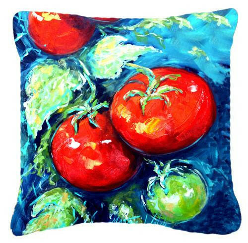 Vegetables - Tomatoes on the vine Canvas Fabric Decorative Pillow MW1148PW1414 by Caroline&#39;s Treasures