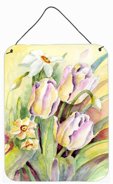 Tulips and Narcisuss Wall or Door Hanging Prints BMBO0425DS1216 by Caroline&#39;s Treasures