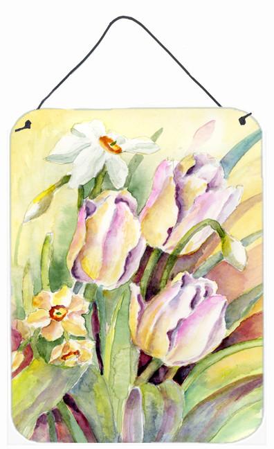 Tulips and Narcisuss Wall or Door Hanging Prints BMBO0425DS1216 by Caroline's Treasures