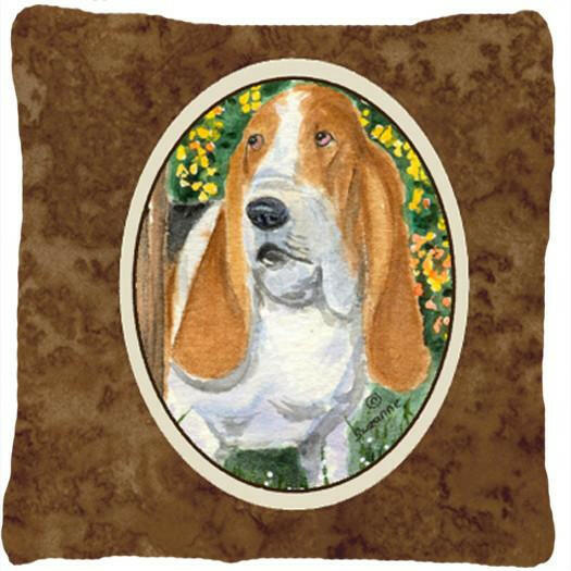 Basset Hound Decorative   Canvas Fabric Pillow by Caroline&#39;s Treasures