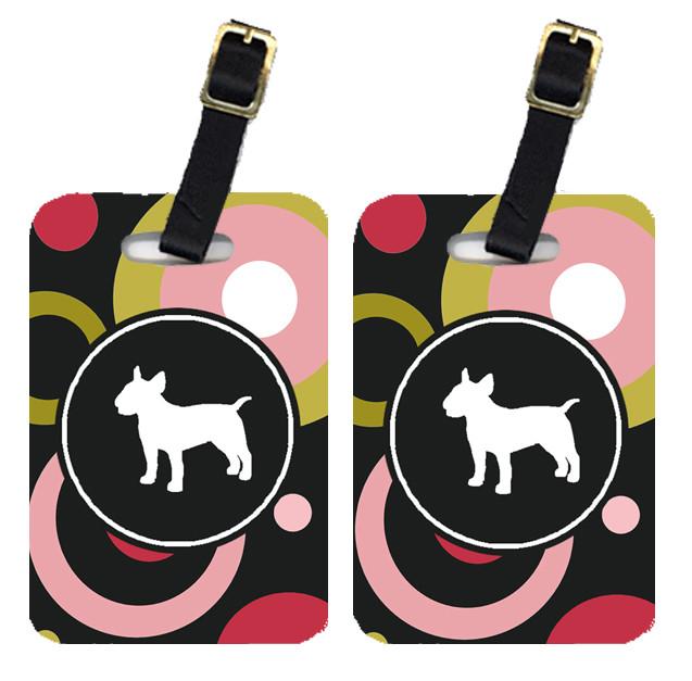 Pair of 2 Bull Terrier Luggage Tags by Caroline&#39;s Treasures
