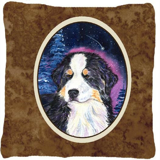 Starry Night Bernese Mountain Dog Decorative   Canvas Fabric Pillow by Caroline&#39;s Treasures