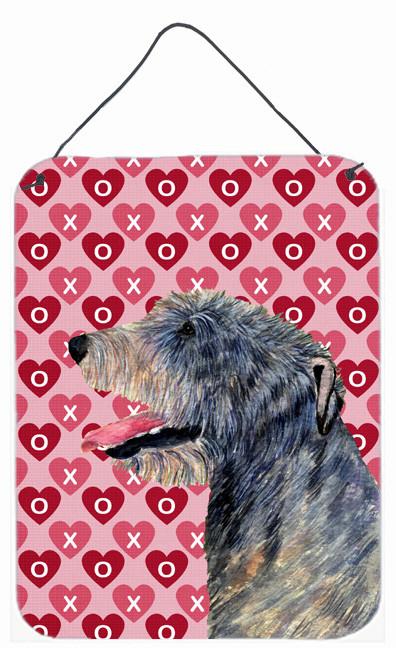 Irish Wolfhound Hearts Love and Valentine&#39;s Day Wall or Door Hanging Prints by Caroline&#39;s Treasures