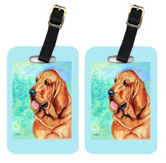 Pair of 2 Bloodhound Luggage Tags by Caroline's Treasures