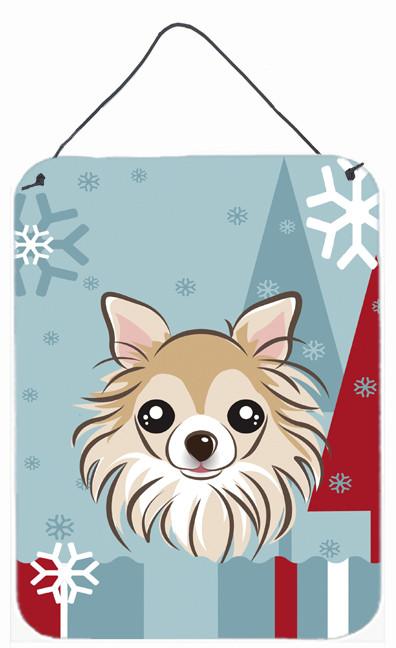 Winter Holiday Chihuahua Wall or Door Hanging Prints BB1747DS1216 by Caroline's Treasures
