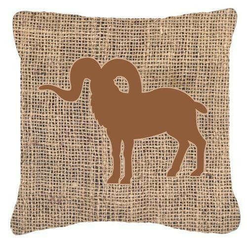 Sheep Burlap and Brown   Canvas Fabric Decorative Pillow BB1007 - the-store.com