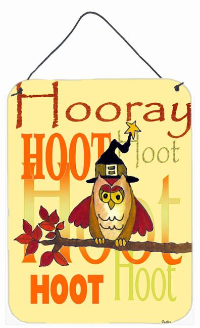 Hooray Hoot Hoot Owl Wall or Door Hanging Prints PJC1030DS1216 by Caroline's Treasures