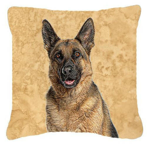 German Shepherd Canvas Fabric Decorative Pillow KJ1225PW1414 by Caroline&#39;s Treasures