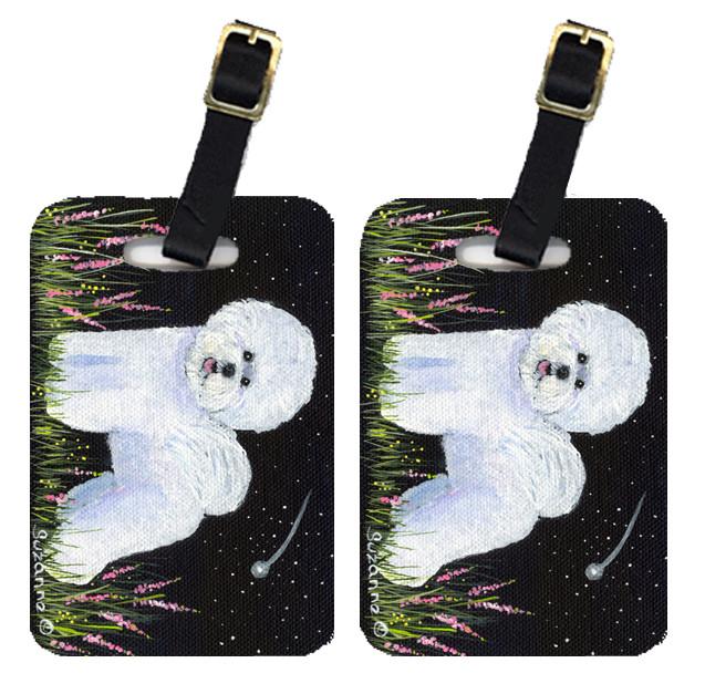 Pair of 2 Bichon Frise Luggage Tags by Caroline&#39;s Treasures