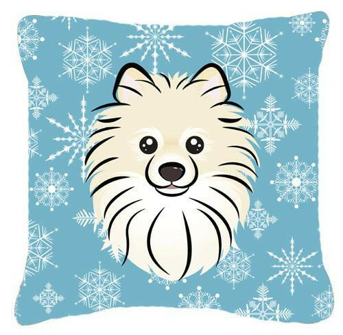 Snowflake Pomeranian Fabric Decorative Pillow BB1641PW1414 - the-store.com