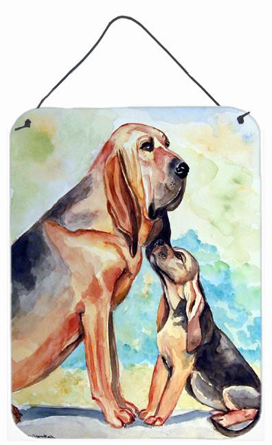 Bloodhound Momma&#39;s Love Aluminium Metal Wall or Door Hanging Prints by Caroline&#39;s Treasures