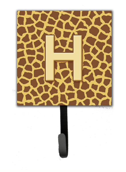 Letter H Initial Monogram - Giraffe Leash Holder or Key Hook by Caroline's Treasures