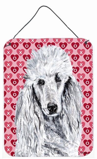 White Standard Poodle Hearts and Love Wall or Door Hanging Prints SC9703DS1216 by Caroline's Treasures
