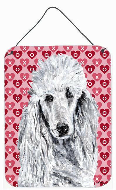 White Standard Poodle Hearts and Love Wall or Door Hanging Prints SC9703DS1216 by Caroline's Treasures