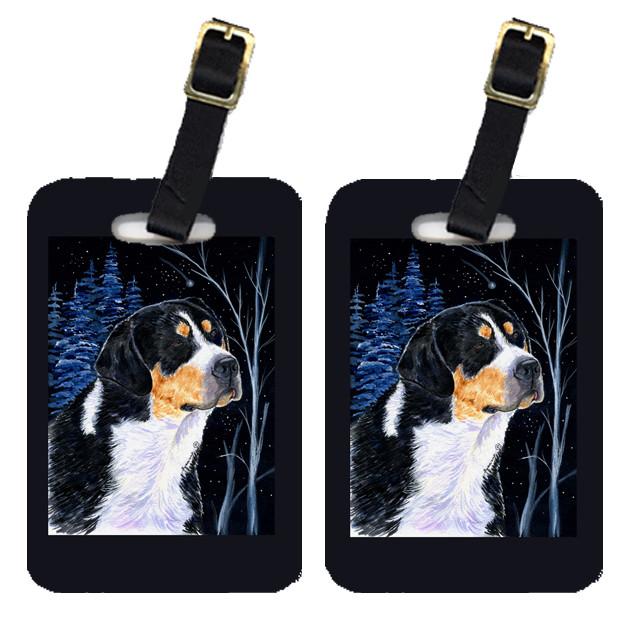 Starry Night Bernese Mountain Dog Luggage Tags Pair of 2 by Caroline's Treasures