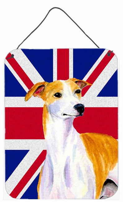 Whippet with English Union Jack British Flag Wall or Door Hanging Prints LH9480DS1216 by Caroline&#39;s Treasures
