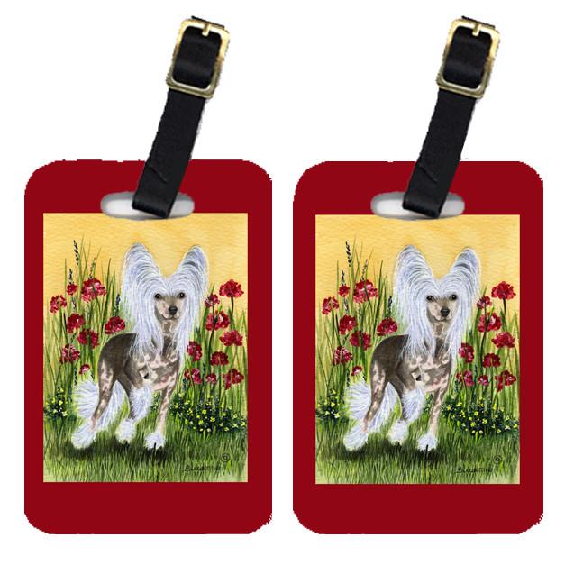 Pair of 2 Chinese Crested Luggage Tags by Caroline's Treasures
