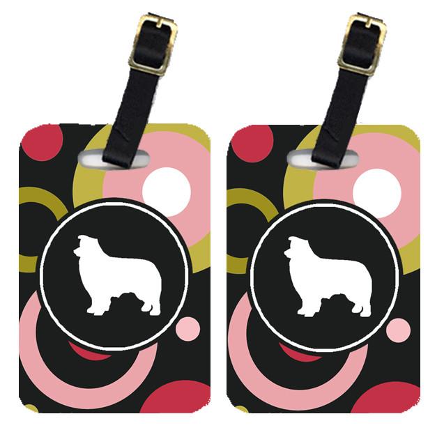 Pair of 2 Border Collie Luggage Tags by Caroline's Treasures