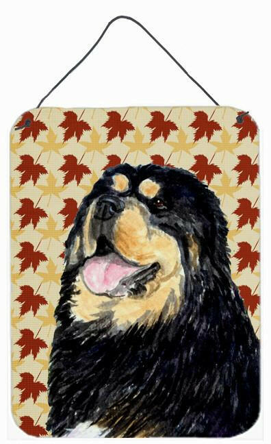 Caroline's Treasures Tibetan Mastiff Fall Leaves Portrait Wall or Door Hanging Prints