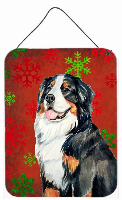 Bernese Mountain Dog Red Snowflakes Christmas Wall or Door Hanging Prints by Caroline&#39;s Treasures