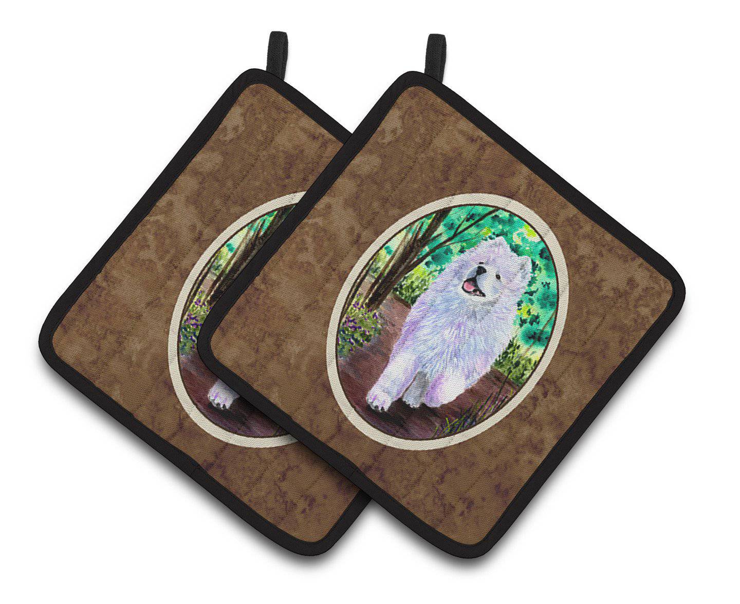 Samoyed Pair of Pot Holders SS8458PTHD - the-store.com
