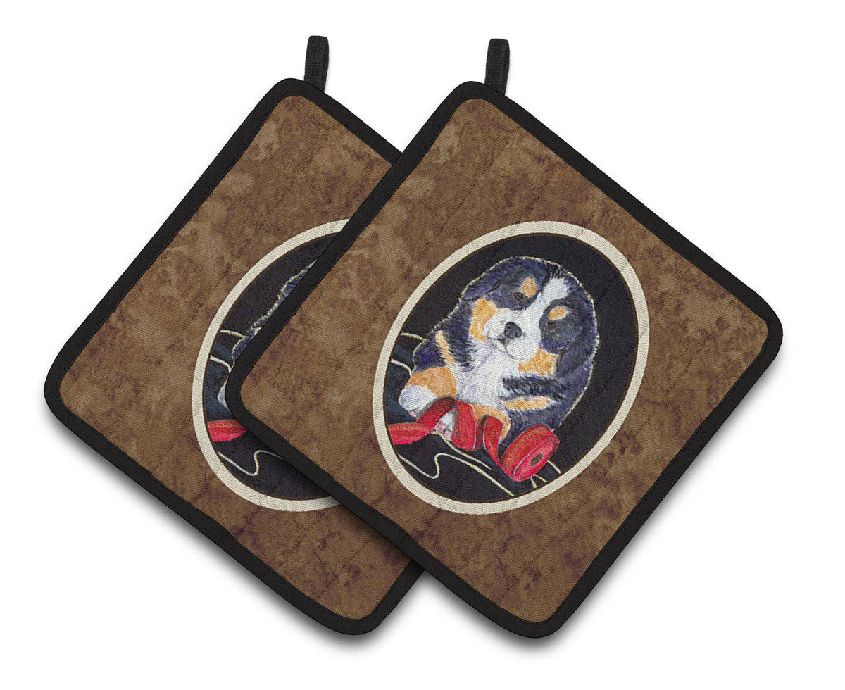 Bernese Mountain Dog Pair of Pot Holders SS8569PTHD - the-store.com