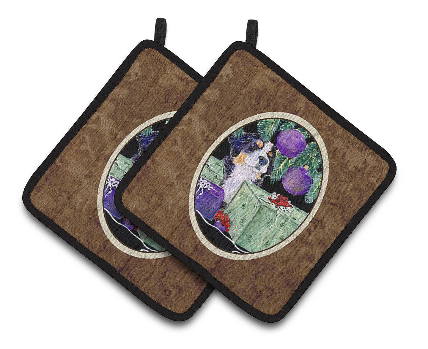 Bernese Mountain Dog Pair of Pot Holders SS8582PTHD - the-store.com