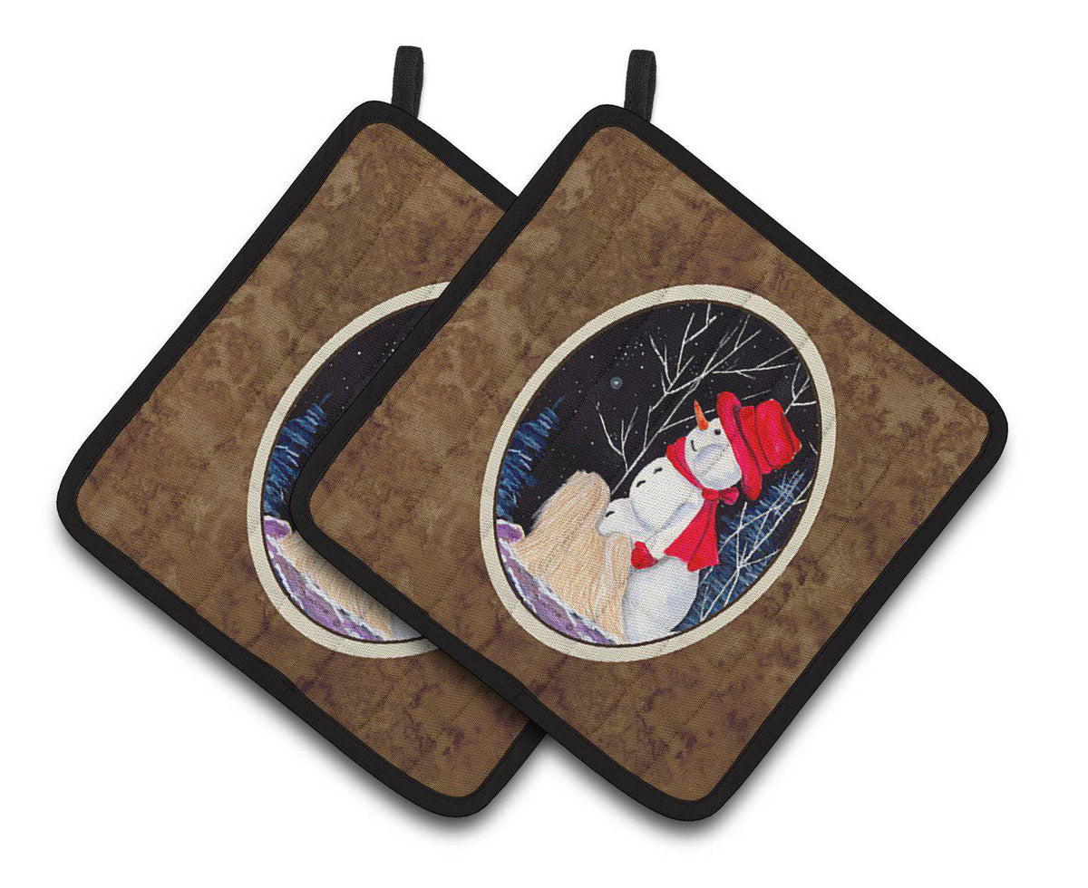 Lhasa Apso Pair of Pot Holders SS8644PTHD - the-store.com