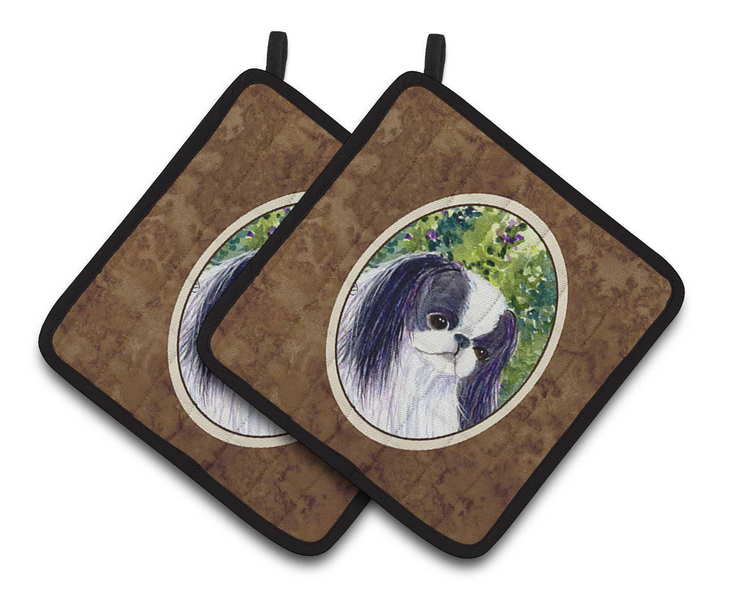 Japanese Chin Pair of Pot Holders SS8730PTHD - the-store.com
