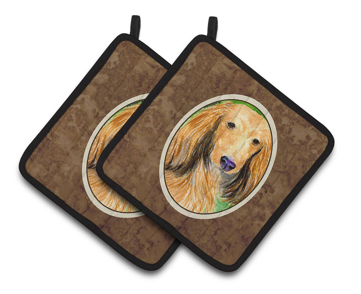Dachshund Pair of Pot Holders SS8790PTHD - the-store.com