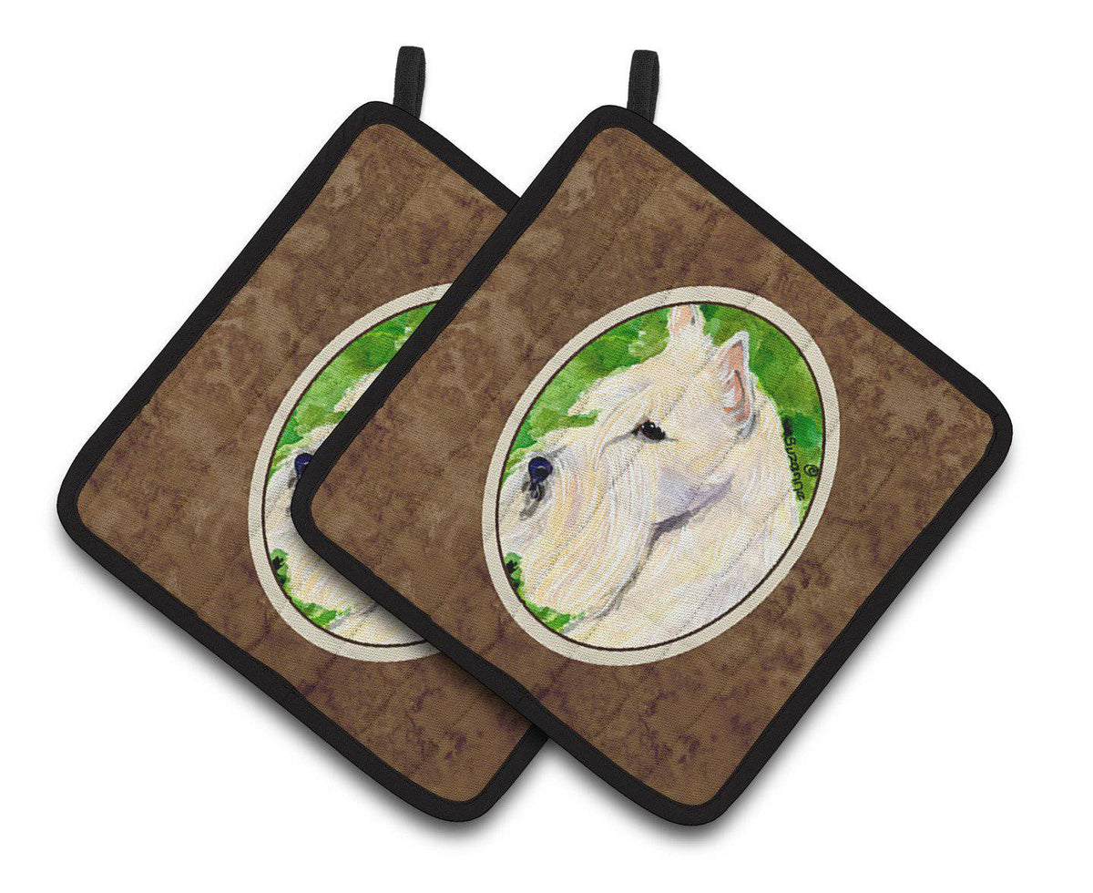 Scottish Terrier Pair of Pot Holders SS8791PTHD - the-store.com