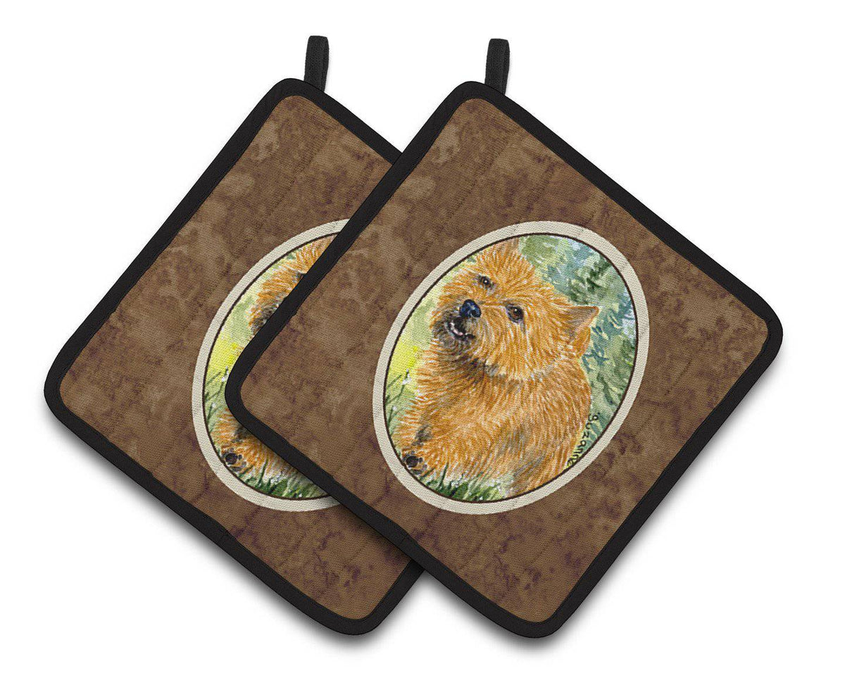 Norwich Terrier Pair of Pot Holders SS8878PTHD - the-store.com