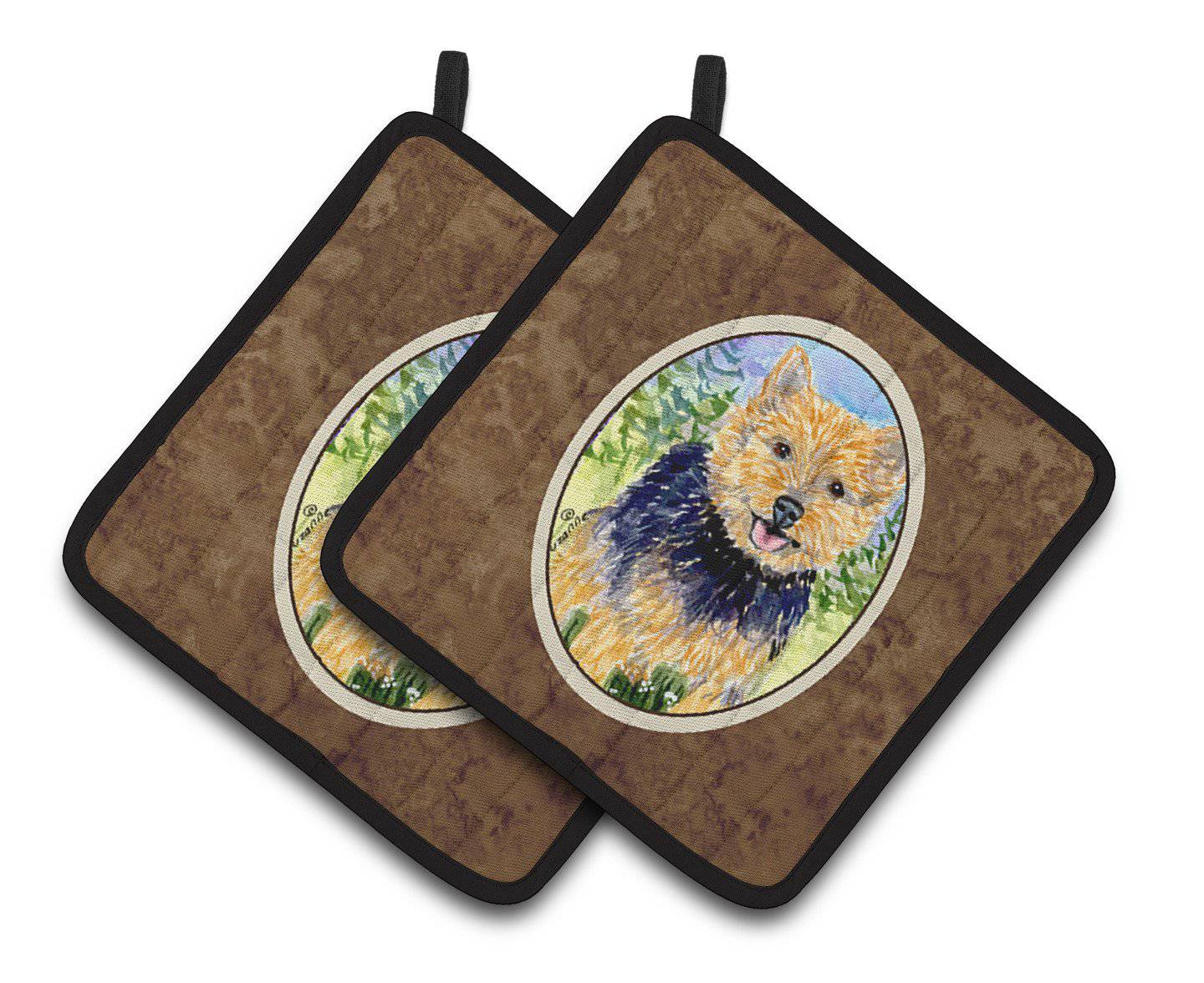 Norwich Terrier Pair of Pot Holders SS8894PTHD - the-store.com