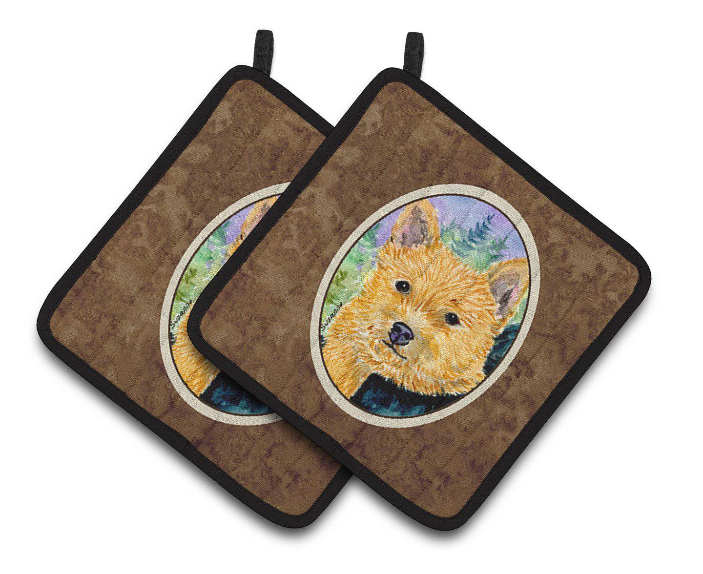 Norwich Terrier Pair of Pot Holders SS8905PTHD - the-store.com